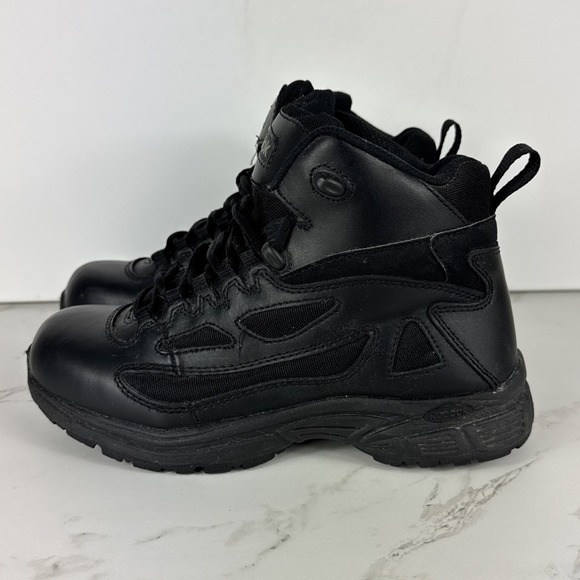 Reebok Rapid Response Work Boots Womens 7.5 Black Soft Toe Waterproof Tactical - Picture 3 of 9
